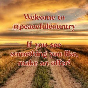 Welcome to @peacefulcountry! I'm your posher Kathy!